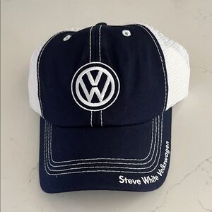 New Navy and White Volkswagen Logo  Ball Cap